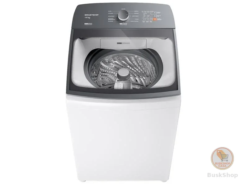 Lavadora de Roupas Brastemp 14kg Cesto Inox ​12 Programas de Lavagem Branca BWJ14ABANA