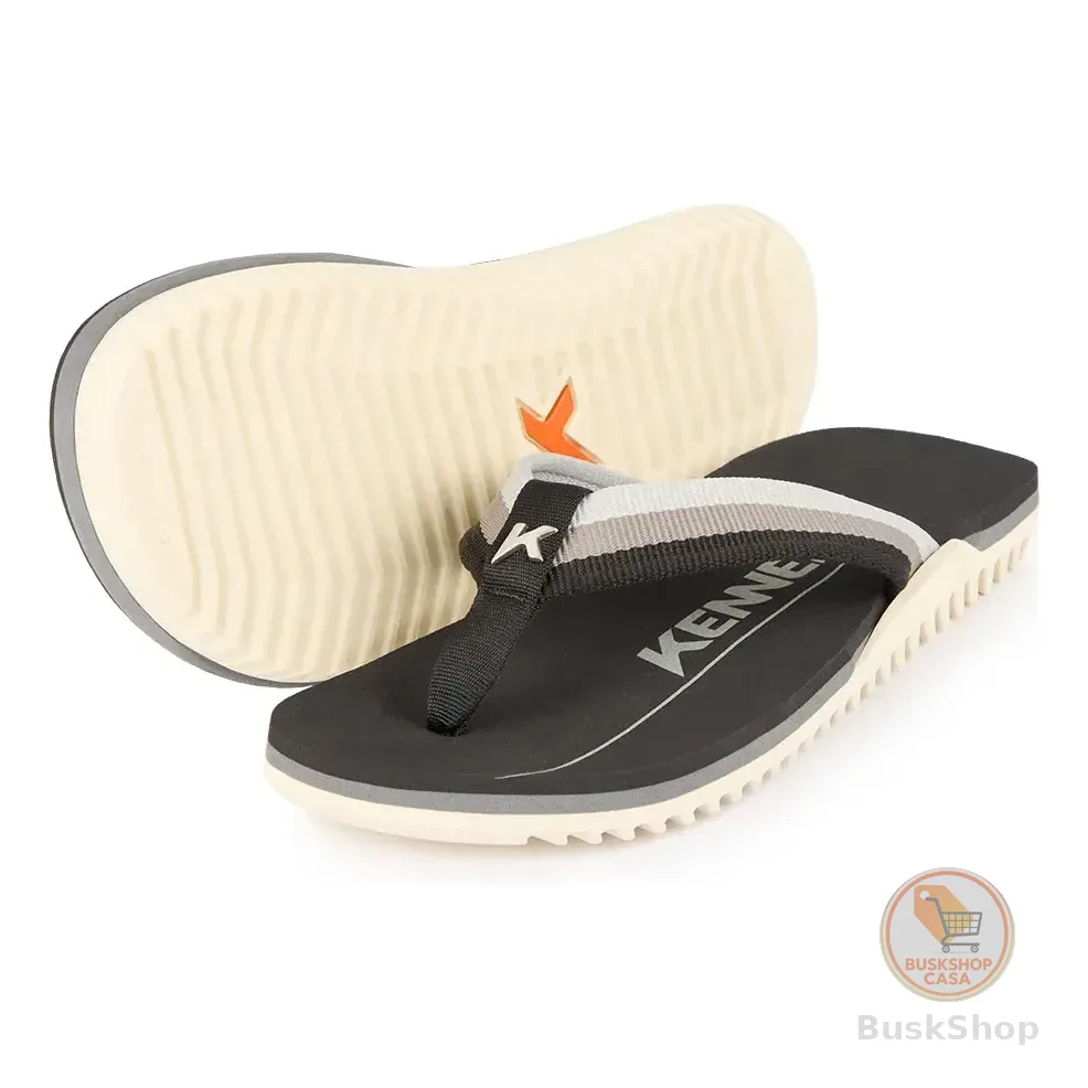 Sandália Kenner Unissex Nk6 Pro Branco/preto/cinza Liso 39