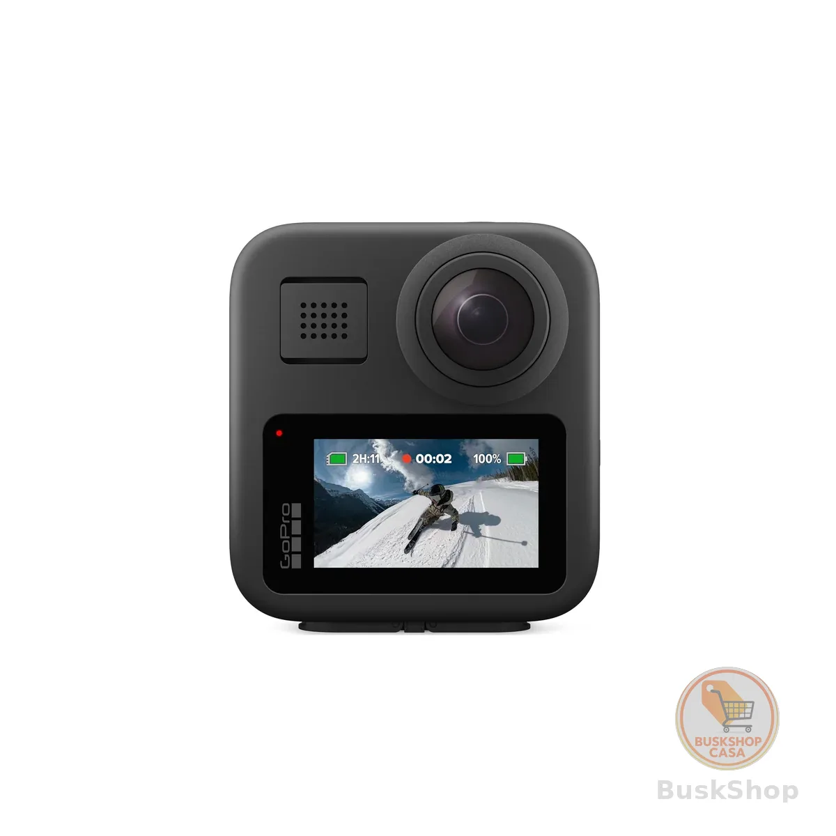 GoPro Max 360 - Câmera de Ação à Prova d'água, Vídeo 360 5.6K, Reenquadramento 4K, Foto 360, GPS, Live 1080p, Max HyperSmooth, TimeWarp, Trava de horizonte, Capturas com bastão invisível