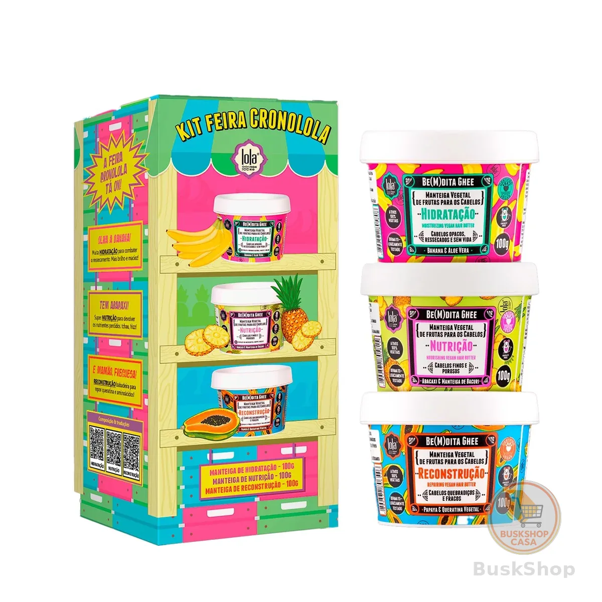 Lola Cosmetics Kit Cronograma Capilar Be(m) Dita Ghee - 3 Produtos