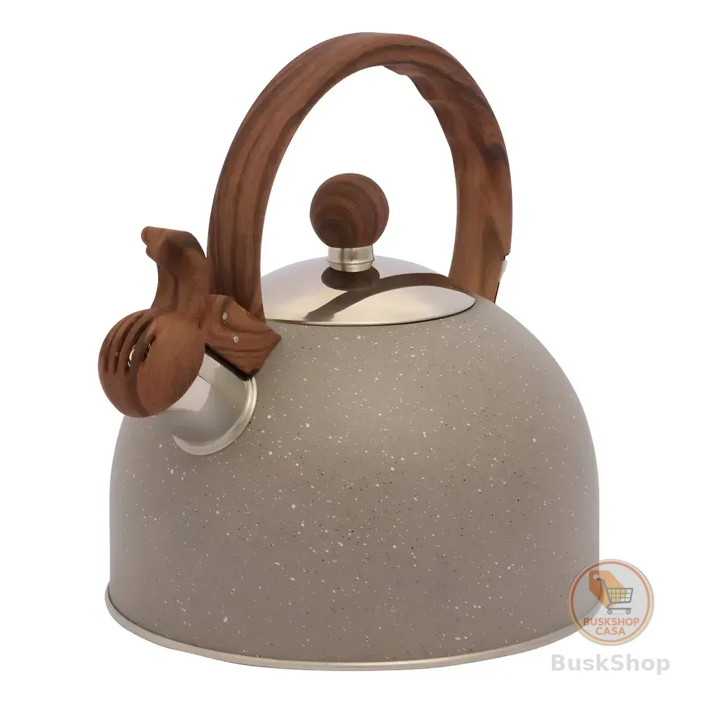 Chaleira Inox Grafito 2l Mimo Style Com Alça E Apito