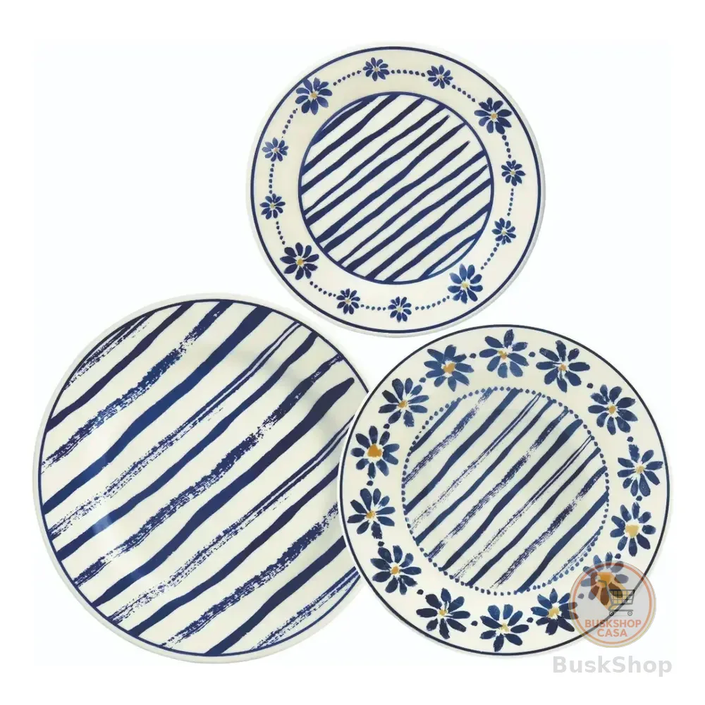 Aparelho De Jantar 12 Peças Biona Margaridas Donna 24