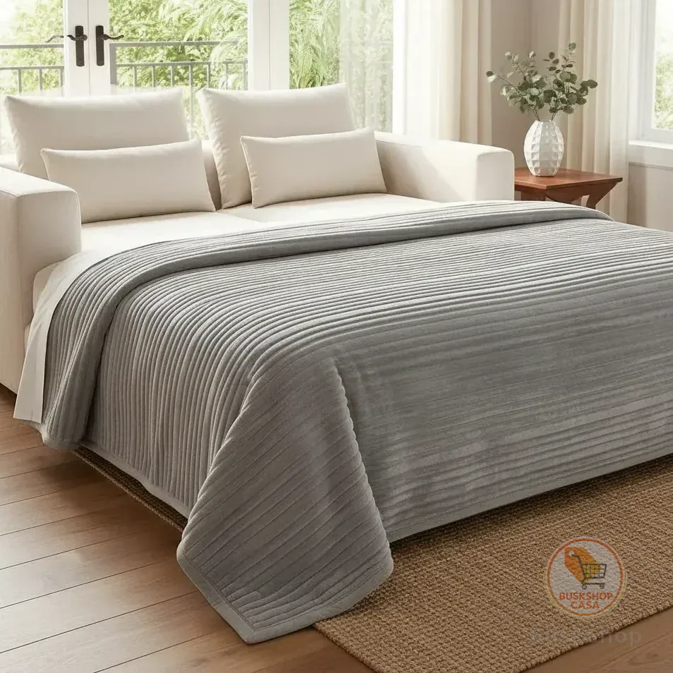 Manta Cobertor Pele De Carneiro 1,90x2,10m Casal Microfibra Geométrico 1580 G Cinza