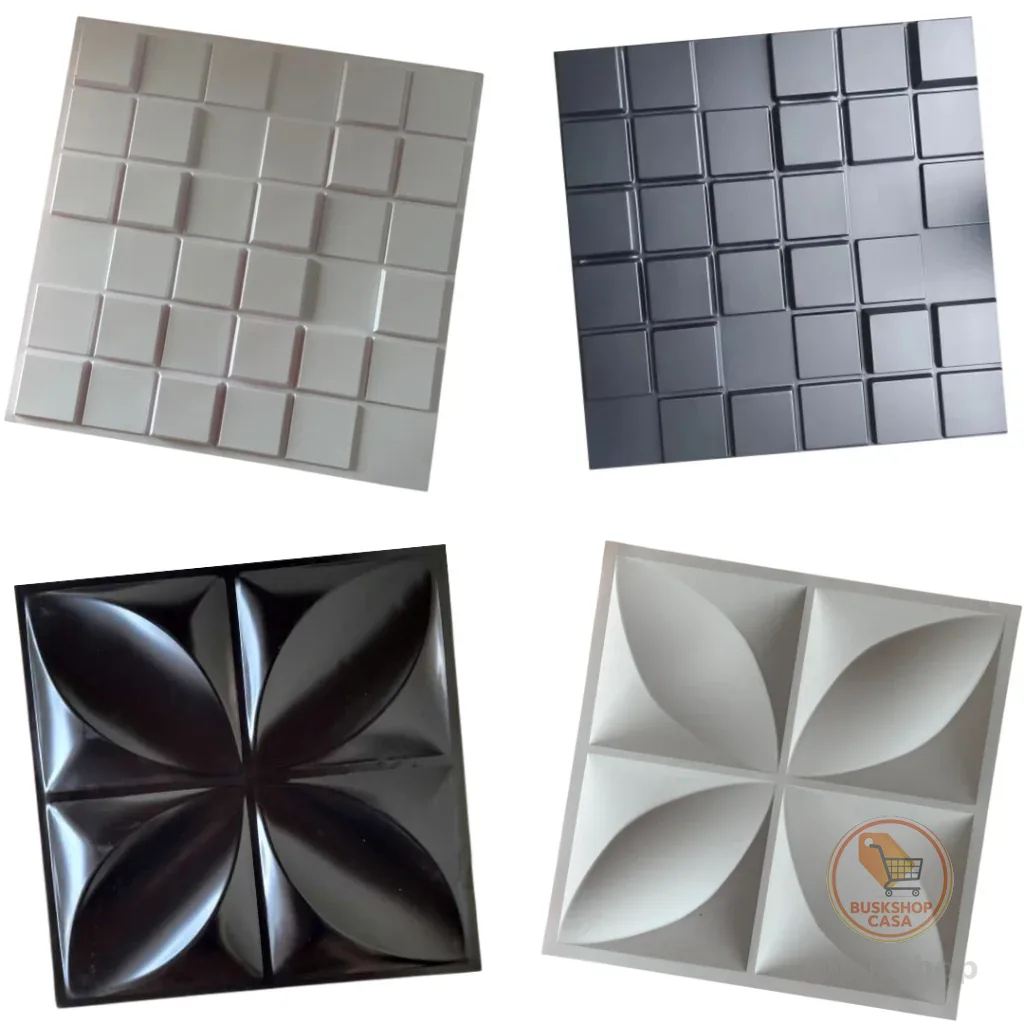 Kit 30 / 40 / 50 / 60 / 75 Placas PVC 3d Revestimento De Parede Decorativa 25 cm