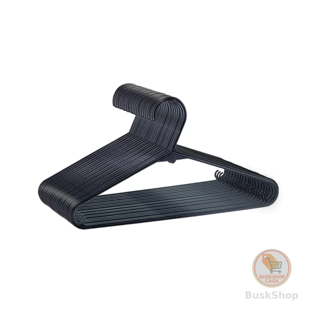 Kit com 20 Cabides Fun, Preto, Dasplast