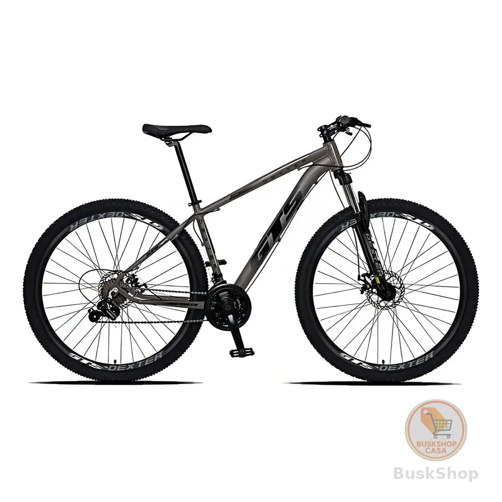 Bicicleta Aro 29 Gts Dexter 24 Marchas Freio A Disco Cor Grafite Com Preto Tamanho Do Quadro 21