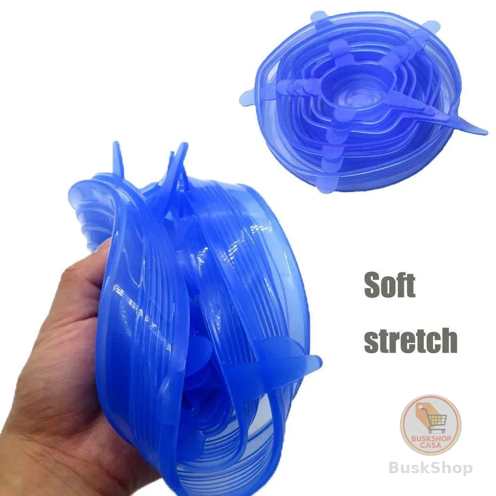 12 Peças Tampas Panela Silicone Universal Reutilizável Elástica Tampas Silicone Rotundidade