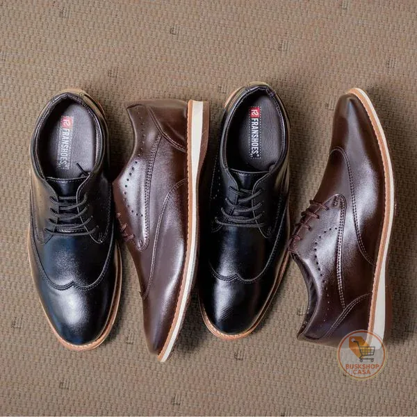 Kit 2 Pares Sapatênis Casual Masculino Material Nobre Laboshoes Cadarço Preto Marrom