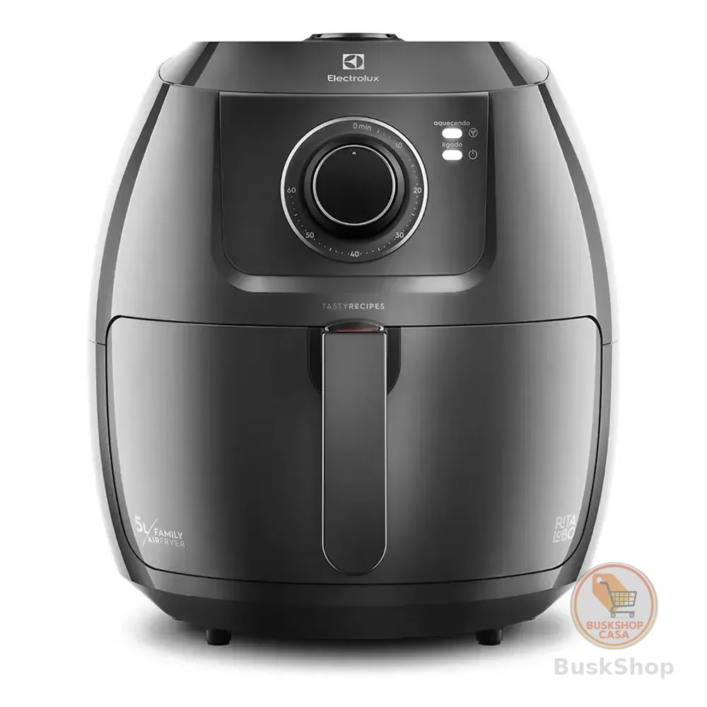 Air Fryer Fritadeira Sem Óleo Elétrica Electrolux 6,5l Family Cesto Removível Com Timer 1700w De Potência Eaf50 Grafite Efficient Por Rita Lobo 127v