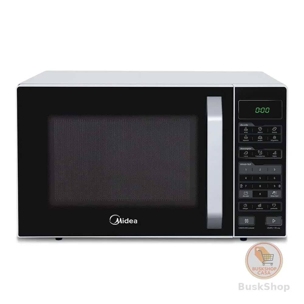 Micro-ondas 27L Branco e Preto Midea LED 127V MXSA27P1