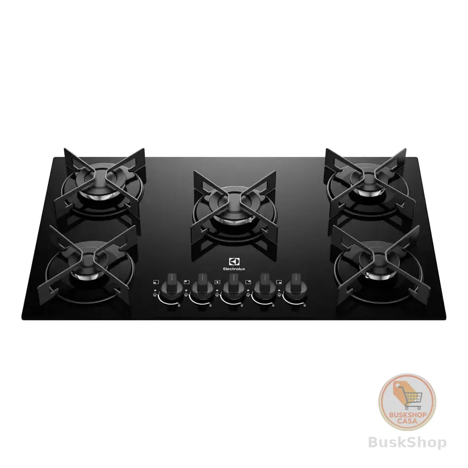 Cooktop 5 Bocas A Gás Electrolux Mesa De Vidro Efficient Grade De Aço Fosco (ke5gr) Bivolt