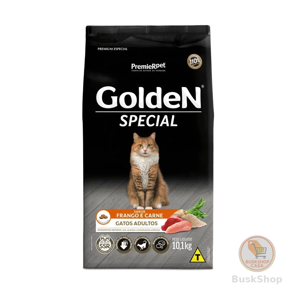 Ração Seca GoldeN Special Frango e Carne para Gatos Adultos 10,1kg