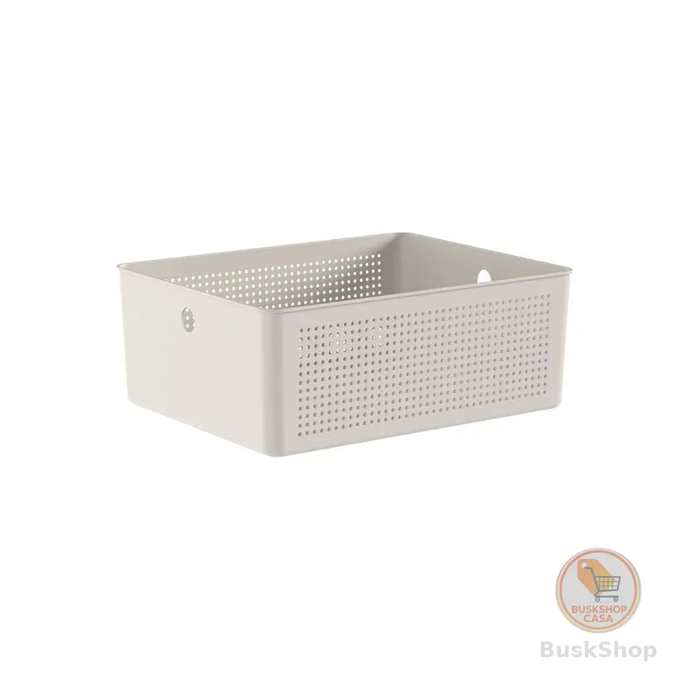 Ou Cesto Organizador Multiuso12L Bege Linha Flow