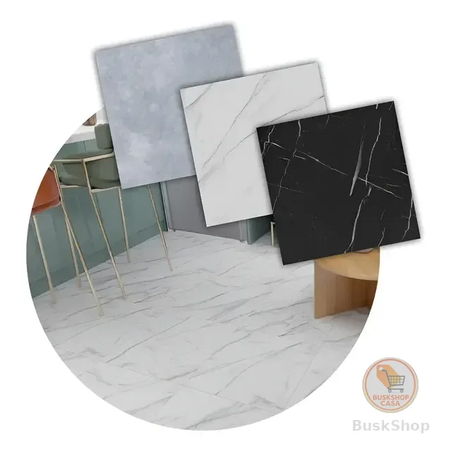 Piso Vinilico Europeu Autocolante Placa 45,5cm X 45,5cm 1 M2