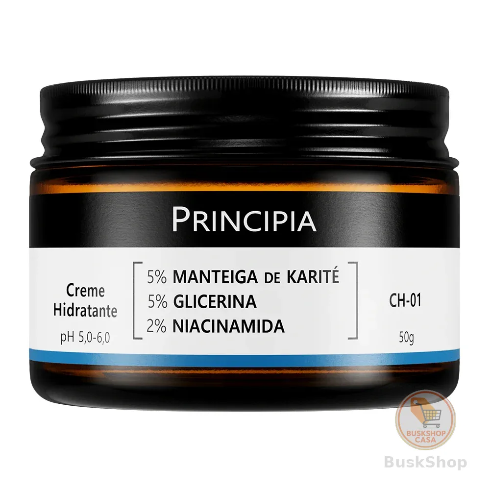 Creme Hidratante Facial 5% Manteiga de Karité + 5% Glicerina + 2% Niacinamida CH-01Principia - 50g