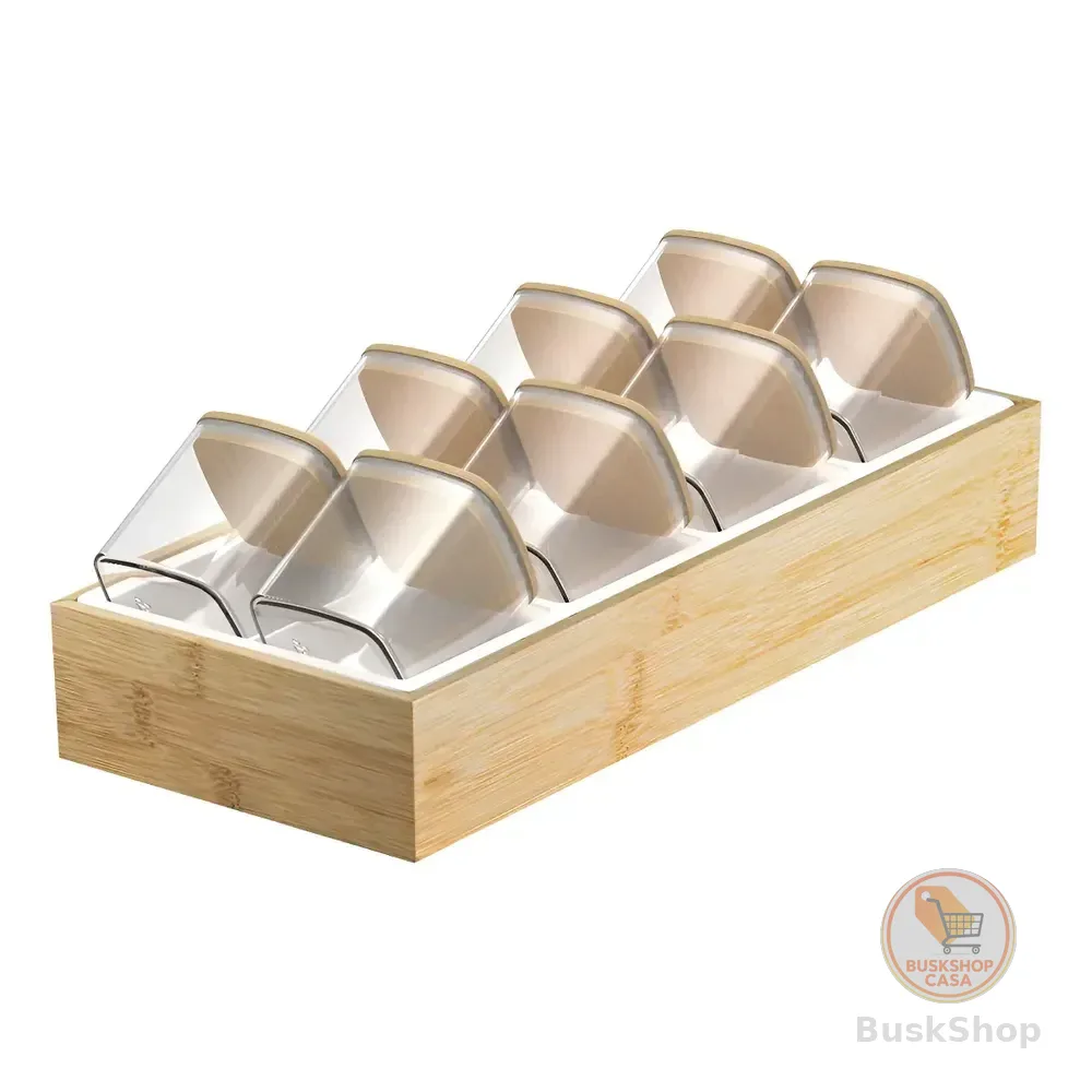 Organizador De Temperos Ou 9 Peças Linha Keep Marrom-claro