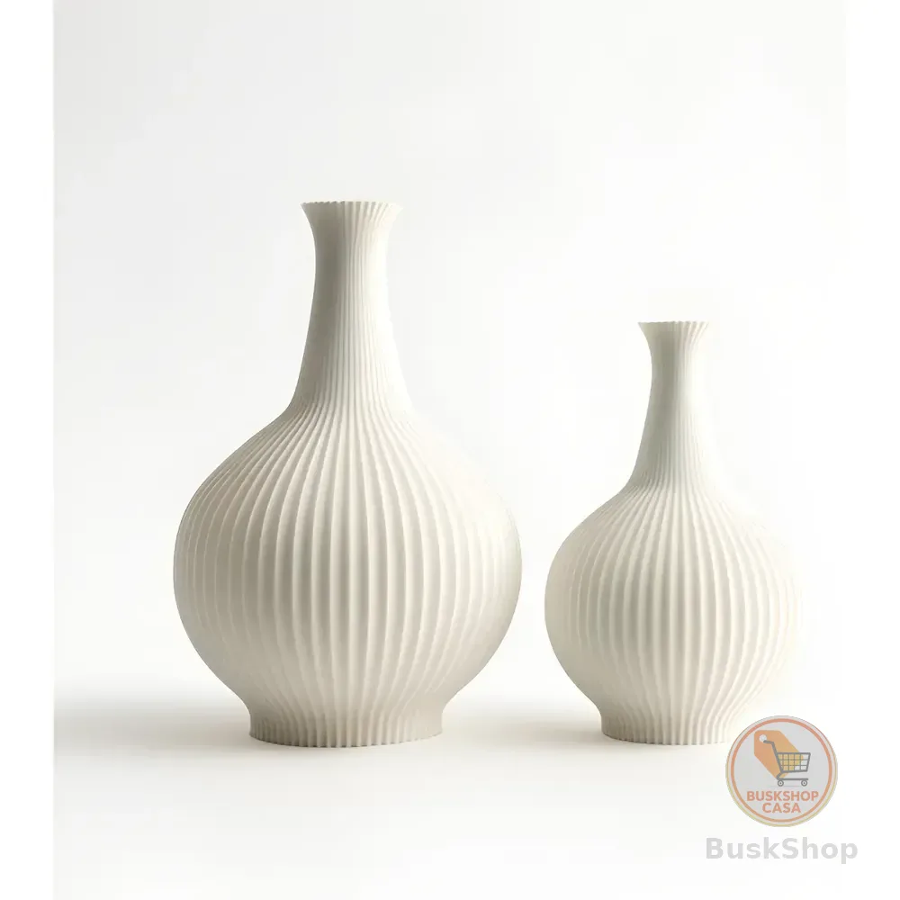 2 Vasos Decorativos Balão Decoração De Mesa Casa Sala Cor Branco