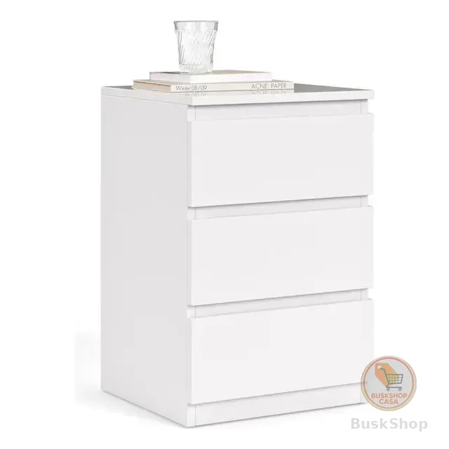 Mesa De Cabeceira Retrô Quarto Decoração 3 Gavetas - Cores
