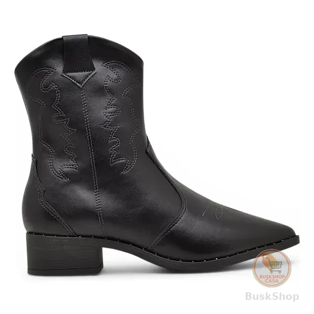 Bota Beira Rio Western Cano Curto Feminina Texana Salto