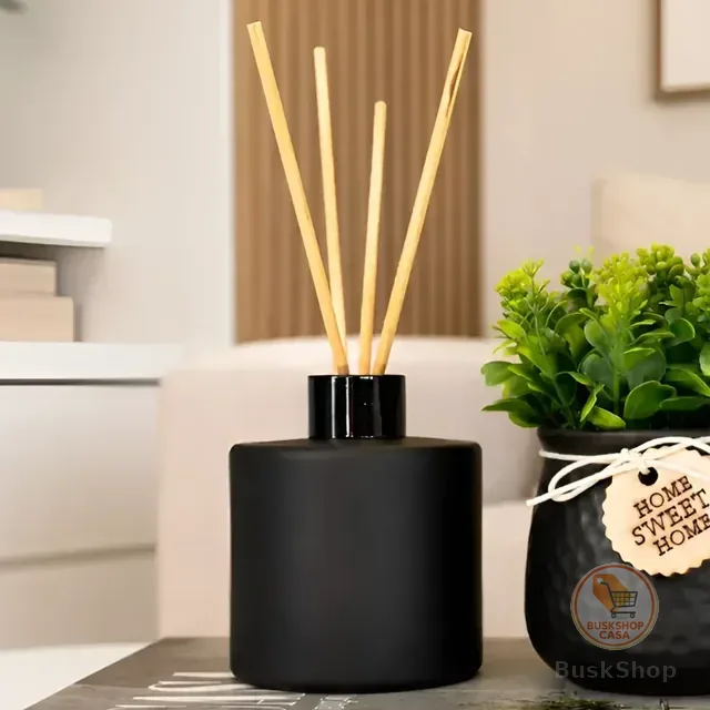 Decoração Sala Livro Fake + Vaso Preto + Difusor De Vidro