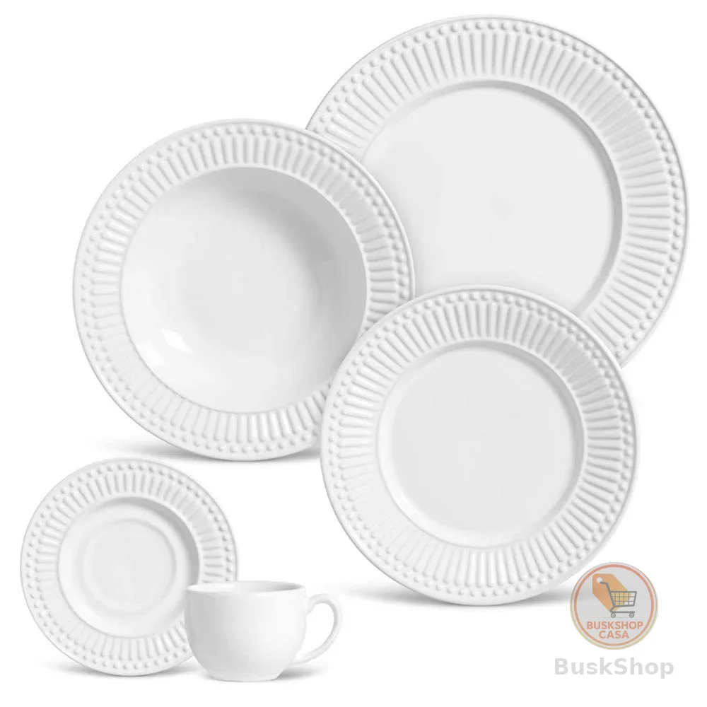 Porto Brasil Aparelho de Jantar 30 Peças Roma Branco