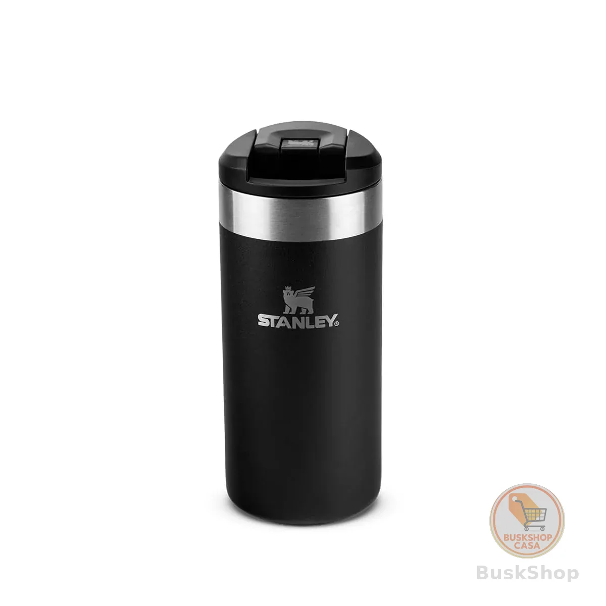 Stanley - Garrafa Térmica AeroLight Transit, garrafa isolada em vácuo para café, chá e bebidas, em aço inoxidável leve, 354ml, Black