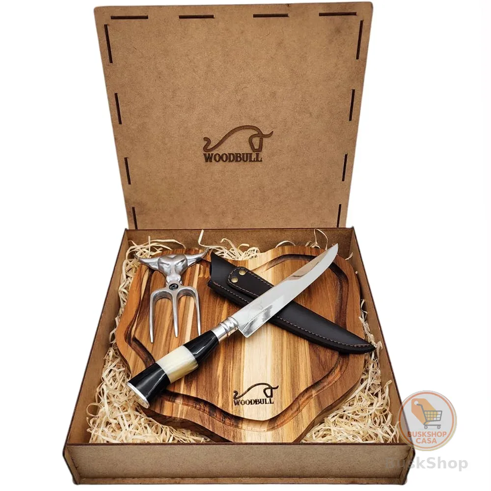 Kit Churrasco Mestre do Churrasco, Série Especial com Ferramentas Profissionais para Preparar e Servir Carnes com Maestria e Estilo – WOODBULL.