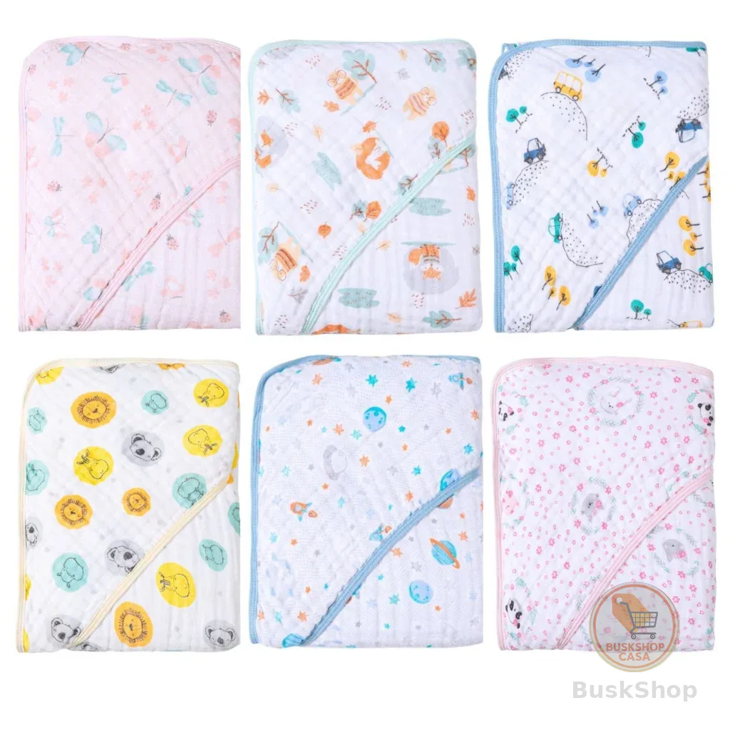 Toalha de Banho Fralda Soft com Capuz para Bebê  OU  Kit com 2, 3 ou 4 Toalhas
