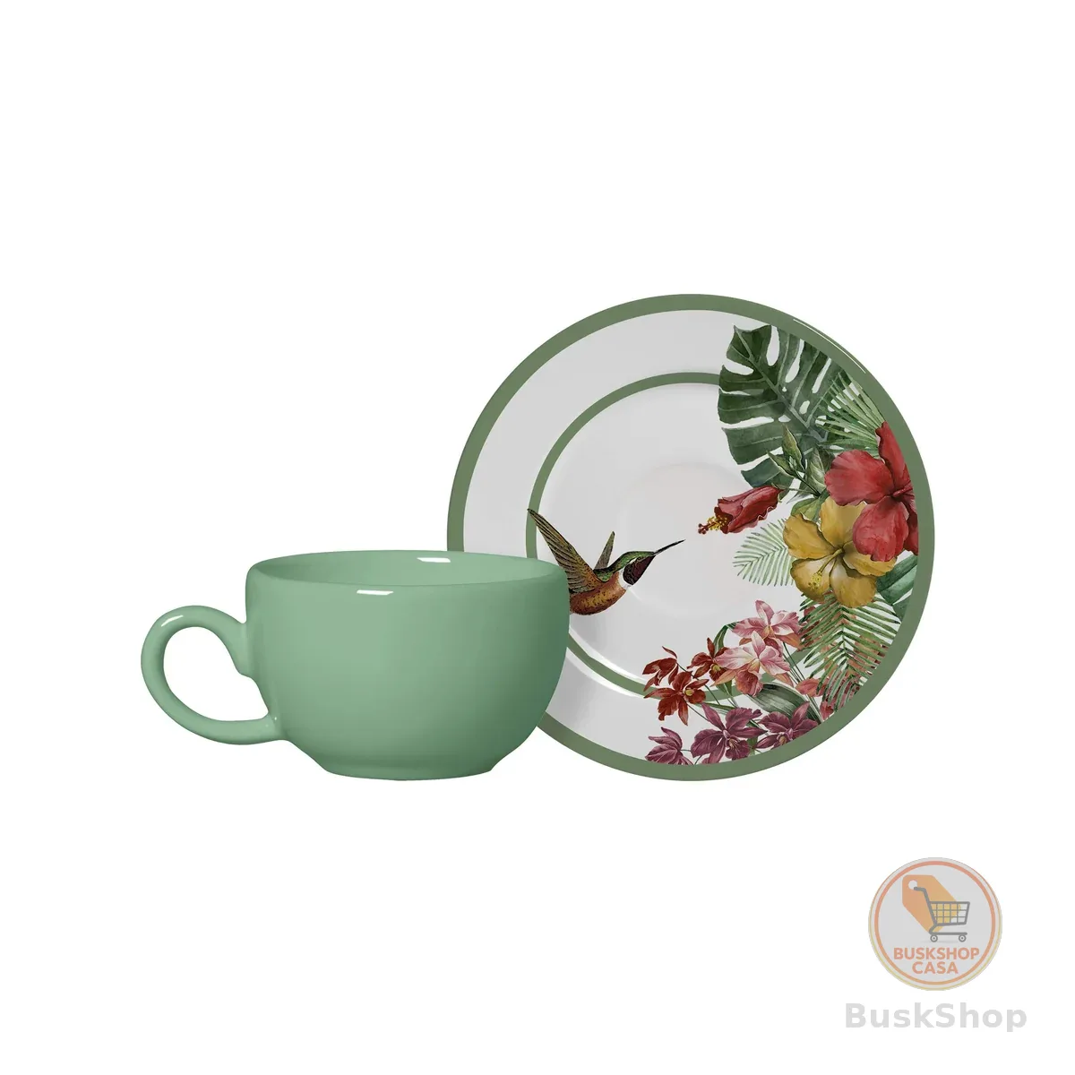 Conjunto Alleanza de 6 Xicaras Café com Pires Paradiso, Padrão Branco