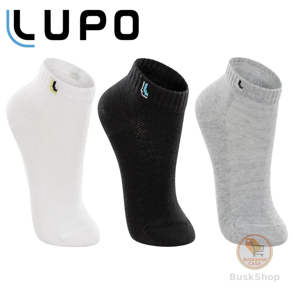 Kit 03 Meia Infantil Lupo Menina E Menino Kids Cano Curto Algodão Original Criança 02725-089 Poliamida