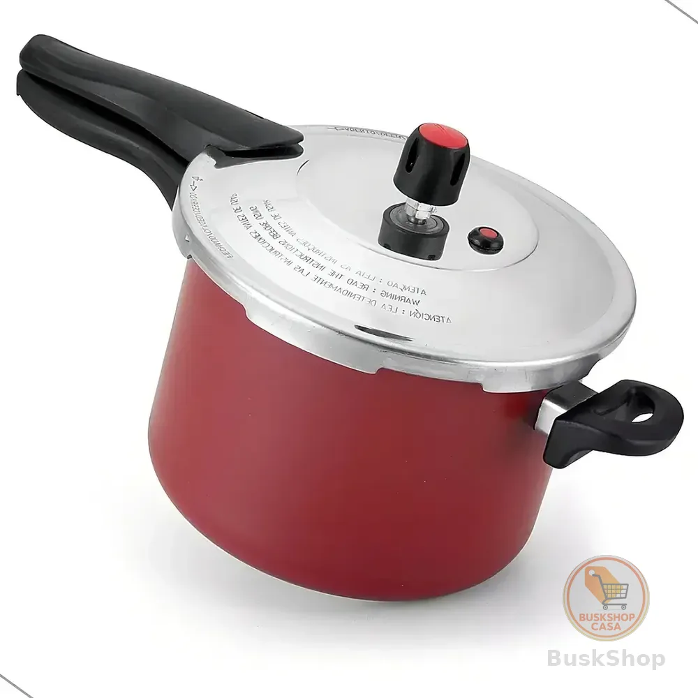 Panela Pressão 4,5l Fechamento Externo Antiaderente Vermelho Alegrete
