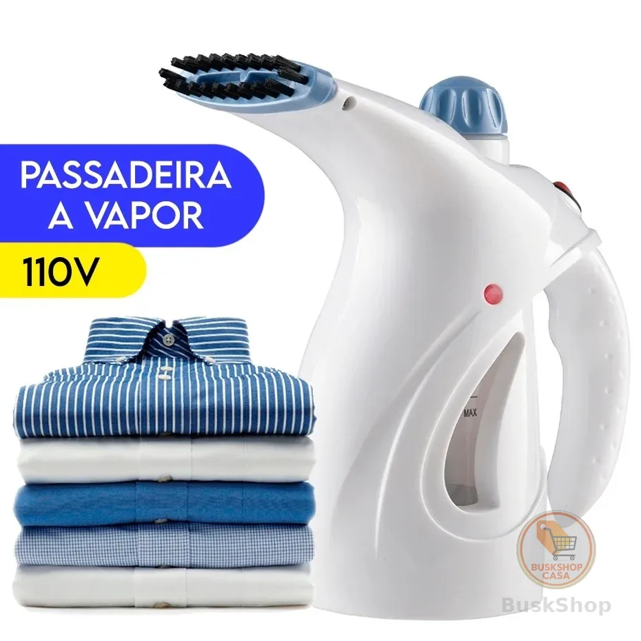 Passadeira 110v Ferro a Vapor Vaporizador de Roupas Tira Amasso Portátil 800W