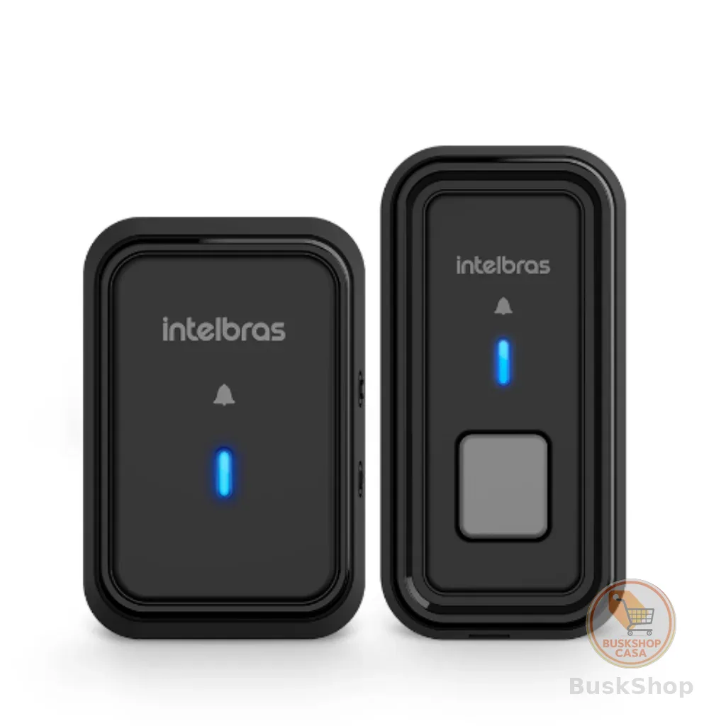 Campainha Eletrônica Sem Fio CIB 101 Intelbras Preta Bateria Alta Performance Bivolt Moderna