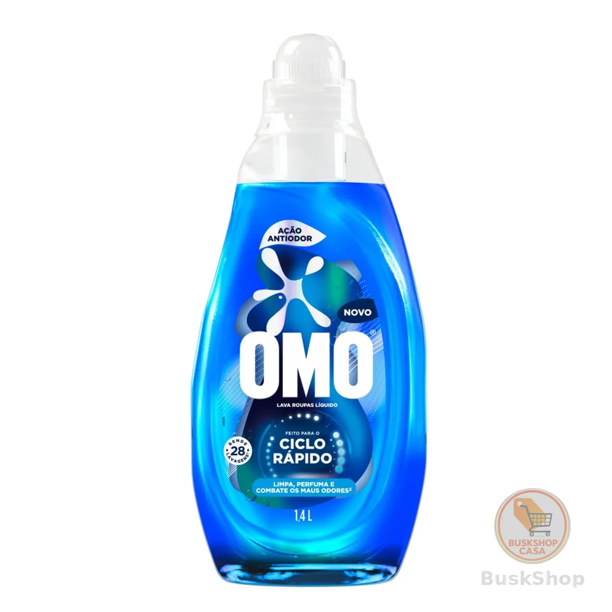 Lava-Roupas Líquido Omo Ciclo Rápido Ação Antiodor Frasco 1,4l