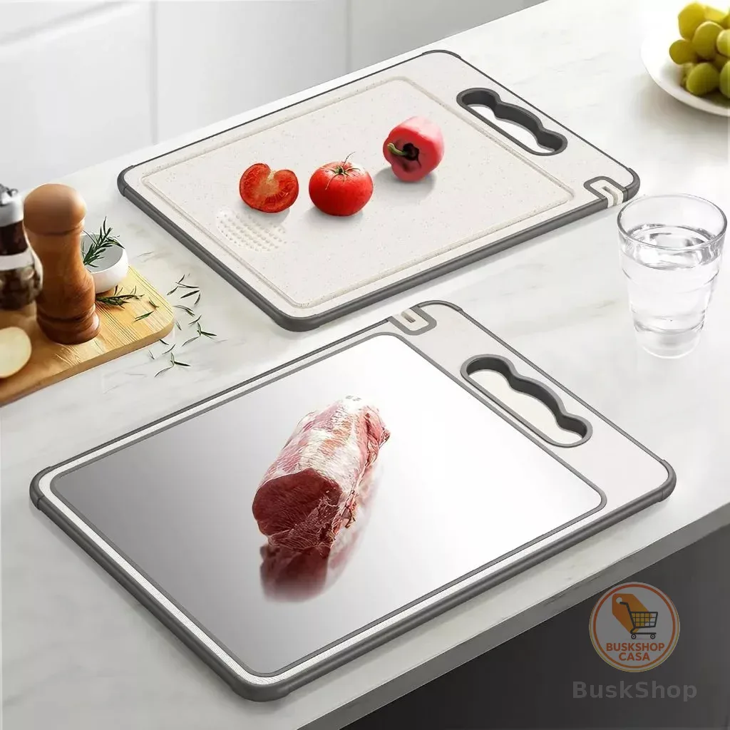 Tábua De Corte 304 Aço Inoxidável Antibacteriana À Prova De Mofo 46 cm tábua de cozinha REAL