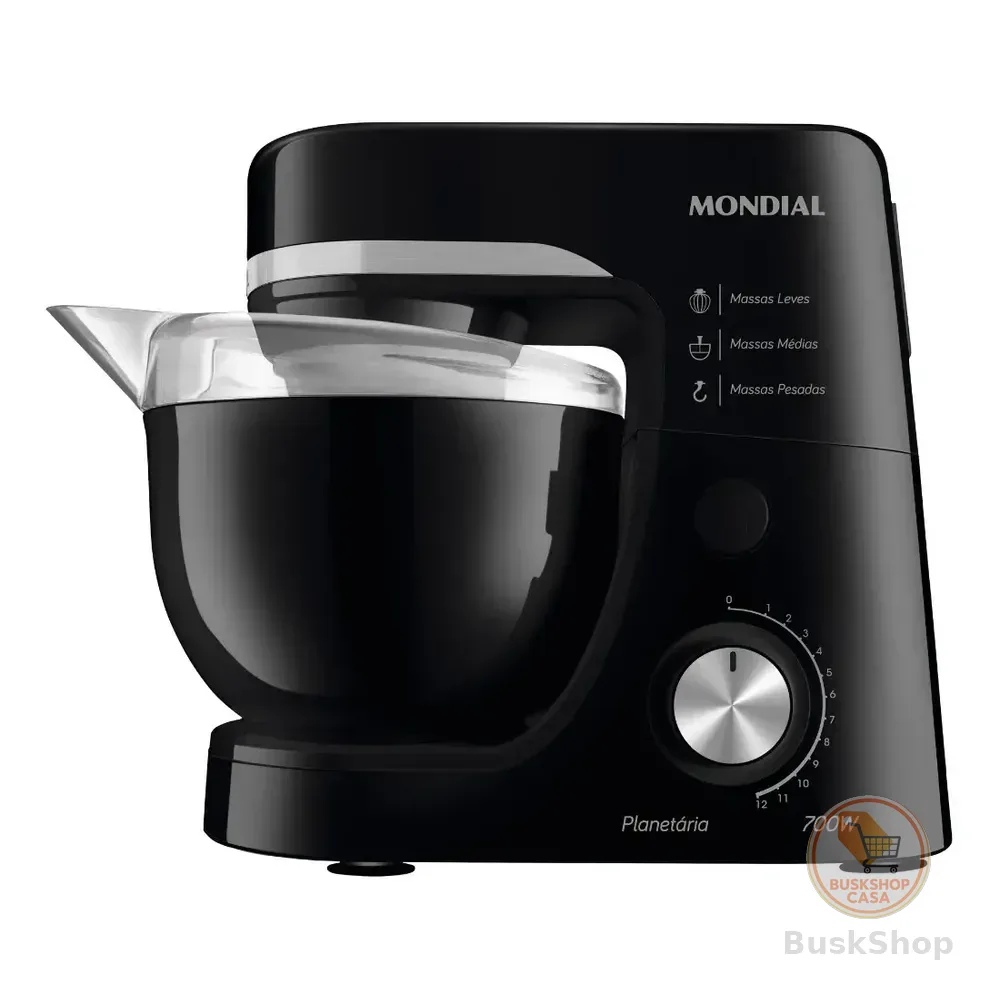 Batedeira Planetária, Mondial, 700w - Bp-03-b Preto 220v