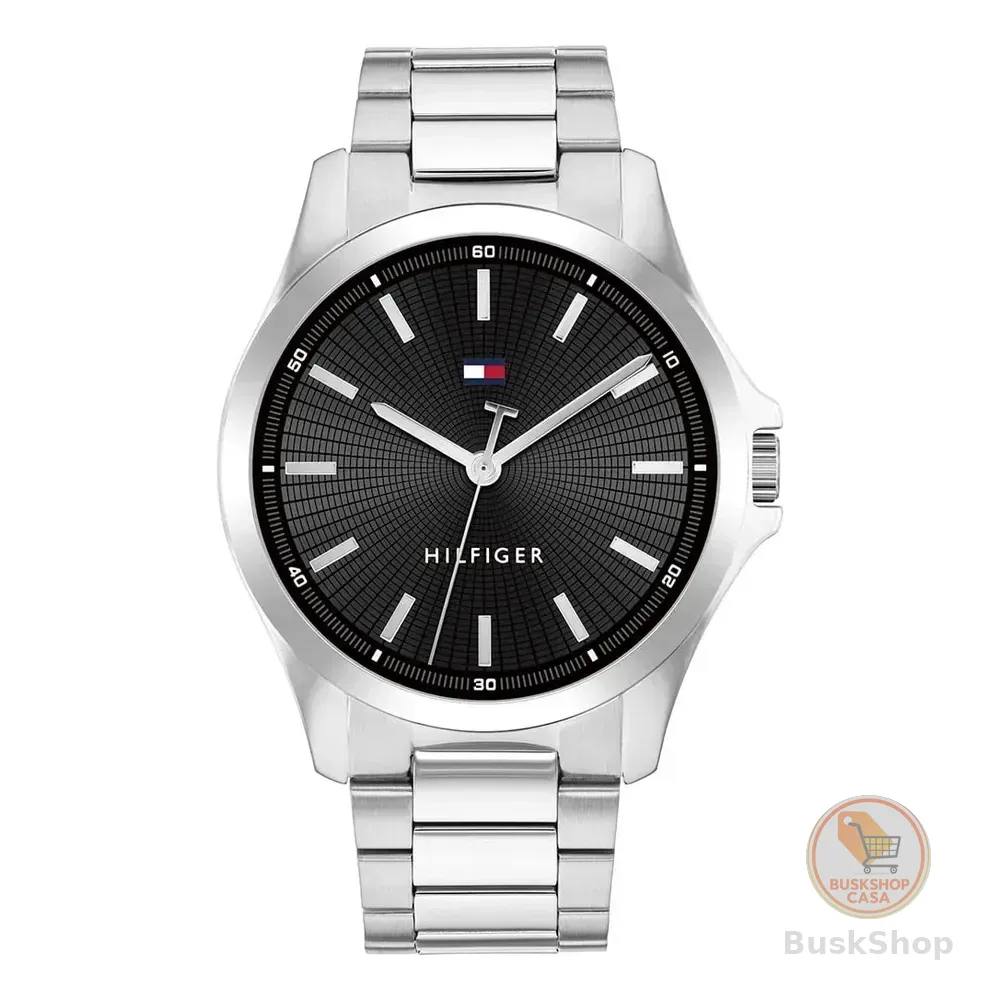 Relógio Tommy Hilfiger Masculino Aço Prateado 1710671 Prateado Preto