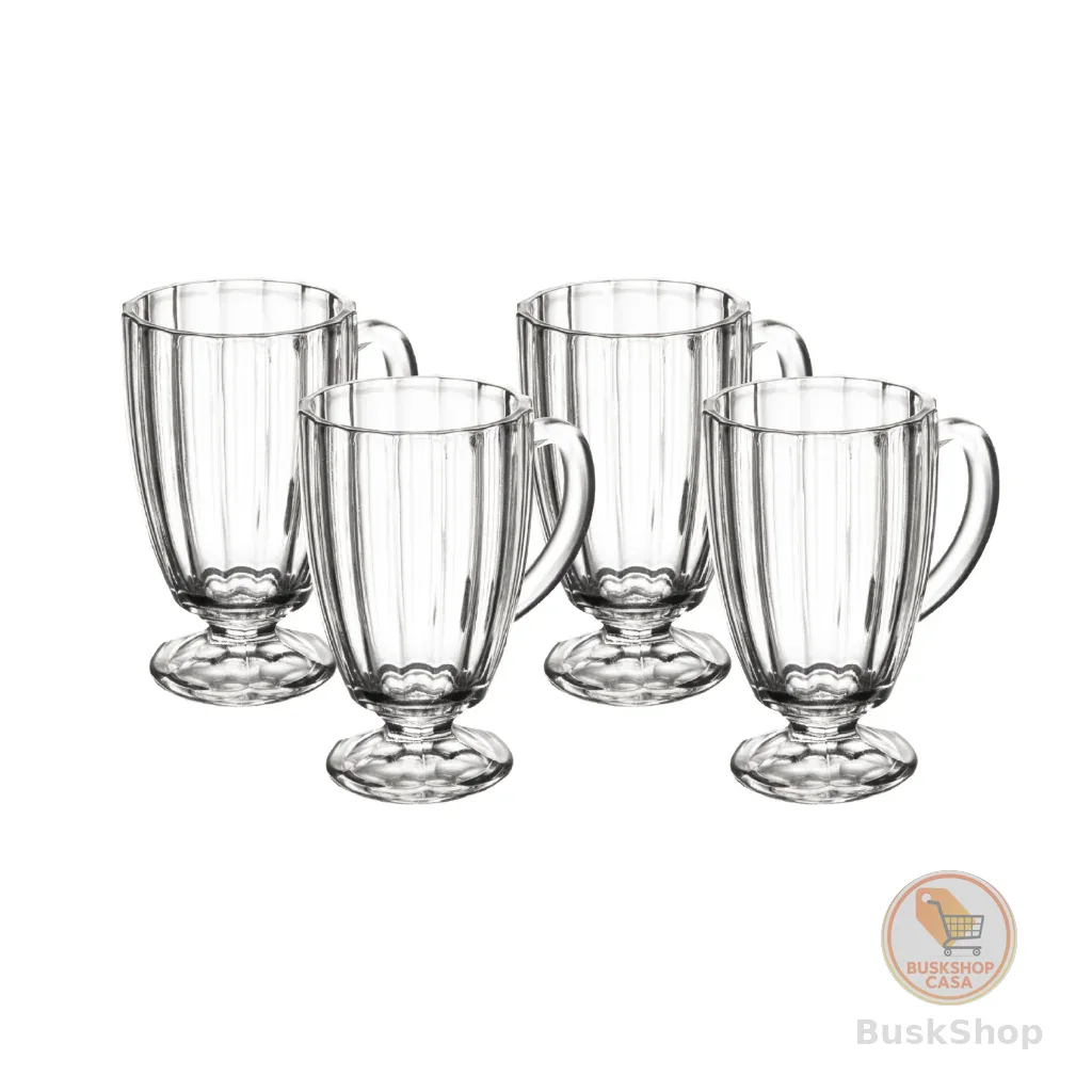 Conjunto 4 Taças Cappuccino Wolff Classic de Vidro 160ml
