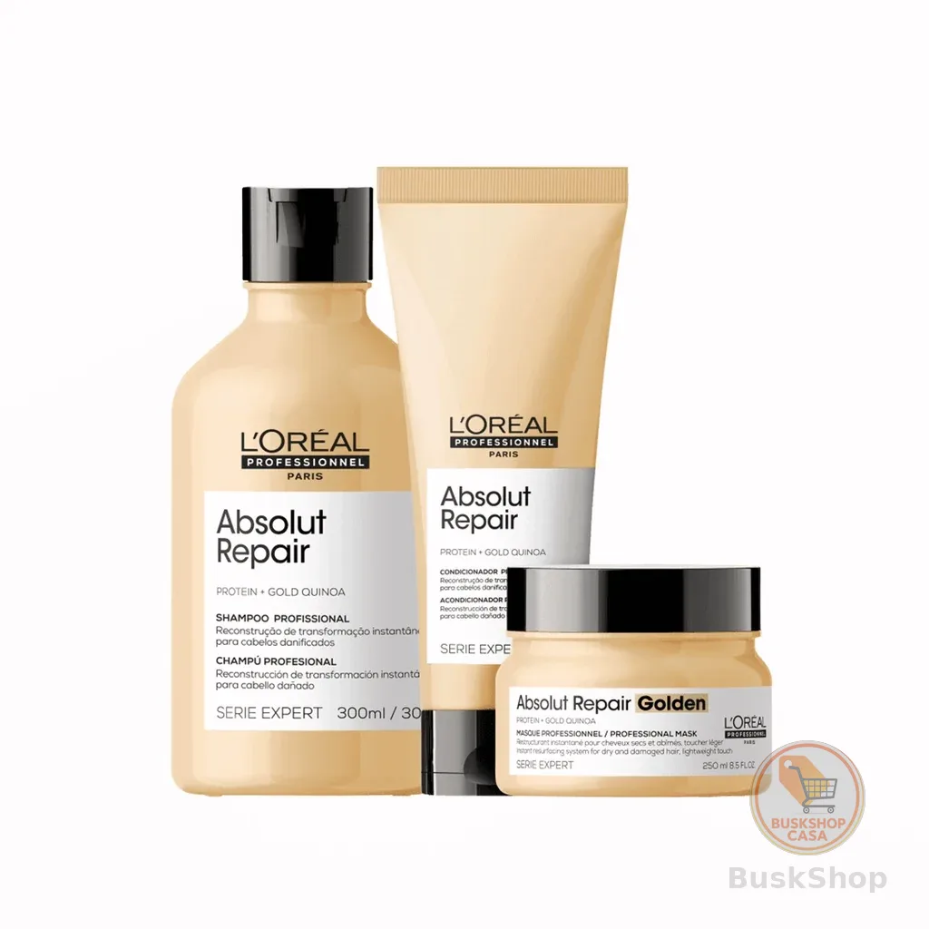 Kit Absolut Repair Shampoo 300ml, Condicionador 200ml e Máscara 250ml - L'Oréal