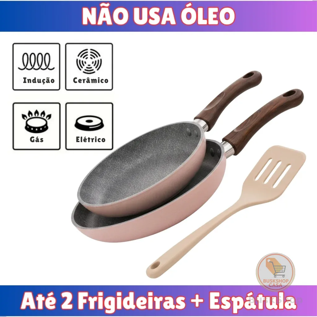 Frigideira Antiaderente Indução Cerâmica Premium Cooktop Todos Fogões Cabo Térmico Não Gruda
