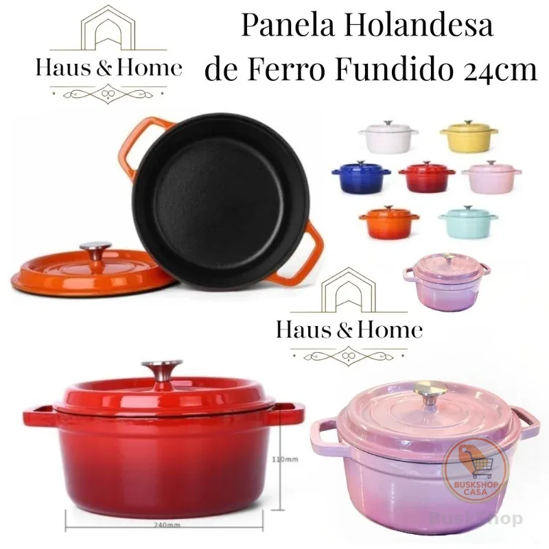 Panela de Ferro com Revestimento Cerâmico Antiaderente Alta Durabilidade e Resistência