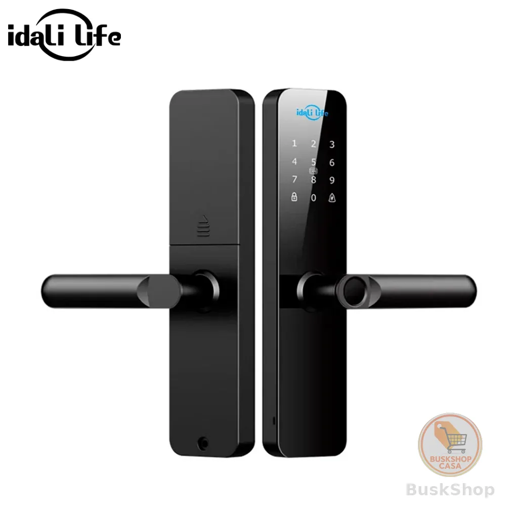 Fechadura Eletrônica Inteligente 6 em 1 IDALI LIFE Biometria, Senha Touch, Senha Temporária, App, Chave e Tag