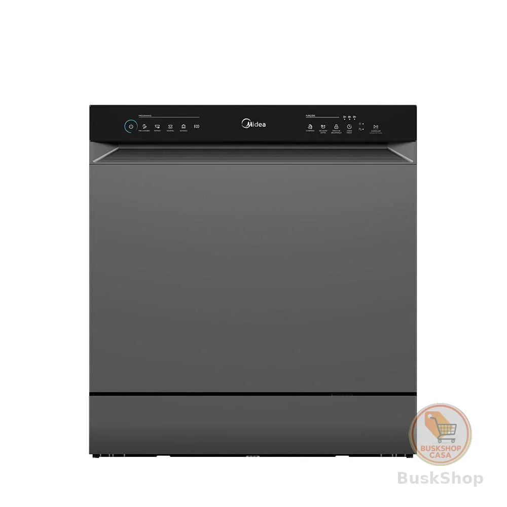 Lava Louças 8 Serviços Cinza Touch Plus Midea MDWTF08S1 - 110V