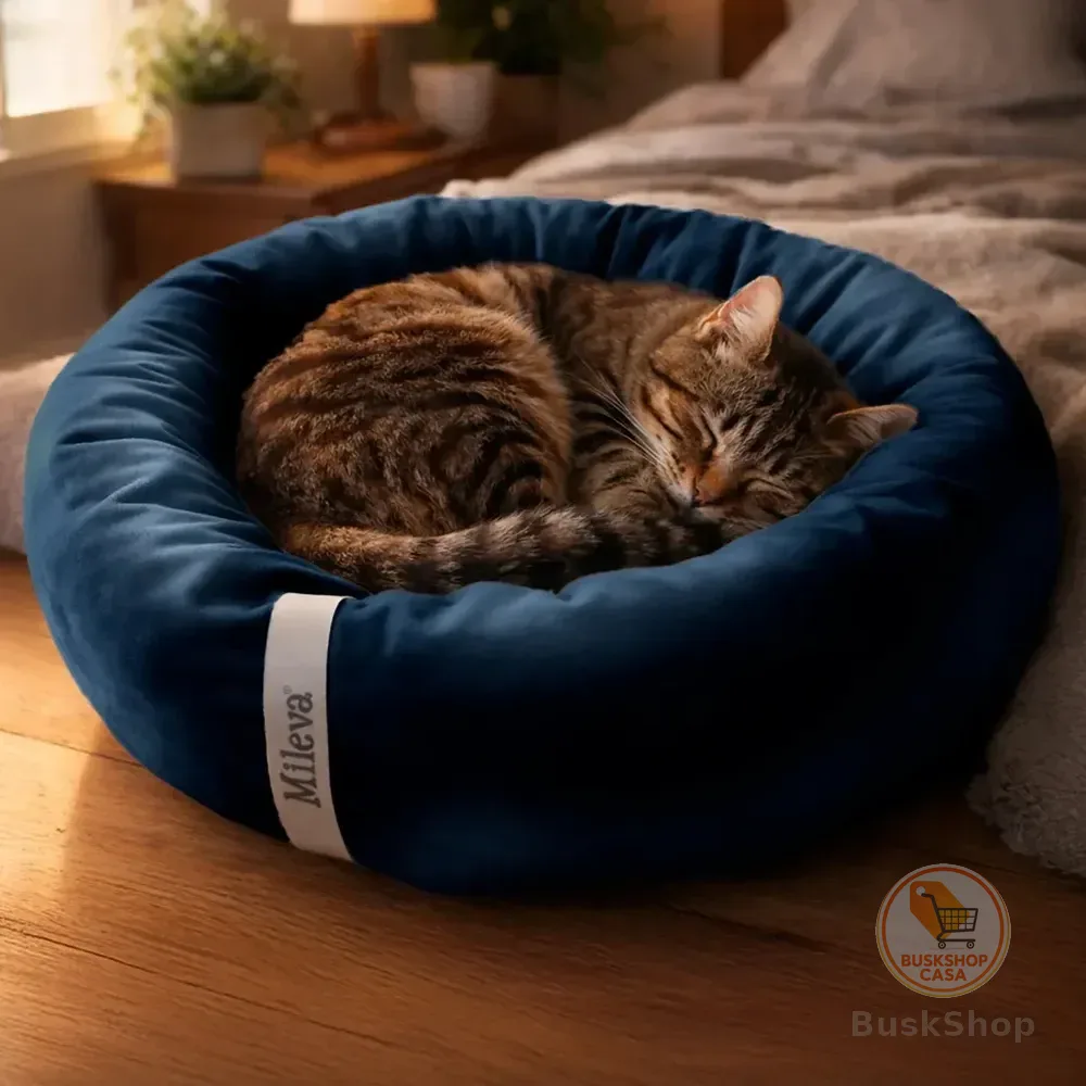 Cama Gato Cachorro Caminha Pet Redonda Ninho Macia 50x50cm Cor Marinho Touch