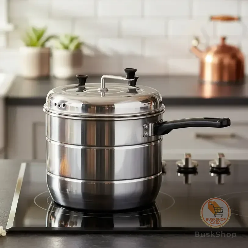 Pipoqueira 4,5l Aluminio Polido Utensilios Cozinha Pipoca