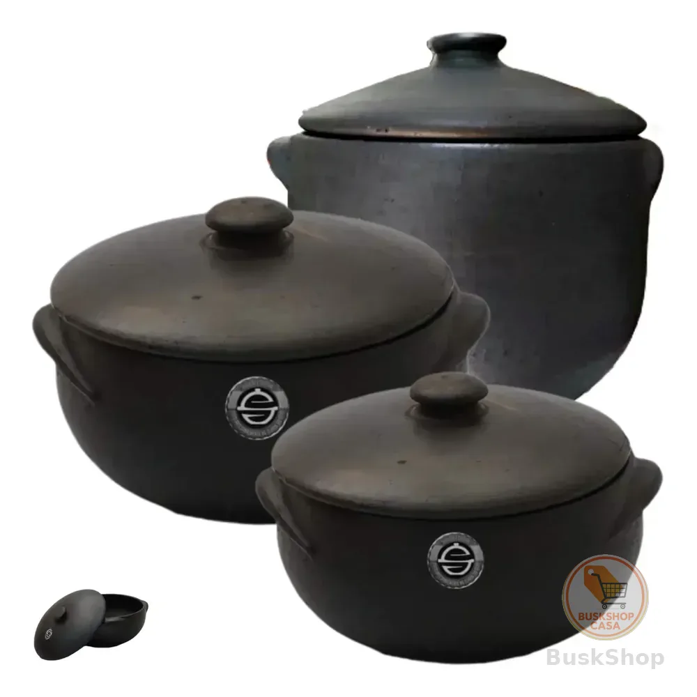 Conjunto Kit  Panelas De Barro Capixaba Nº 0,00,01. Preto