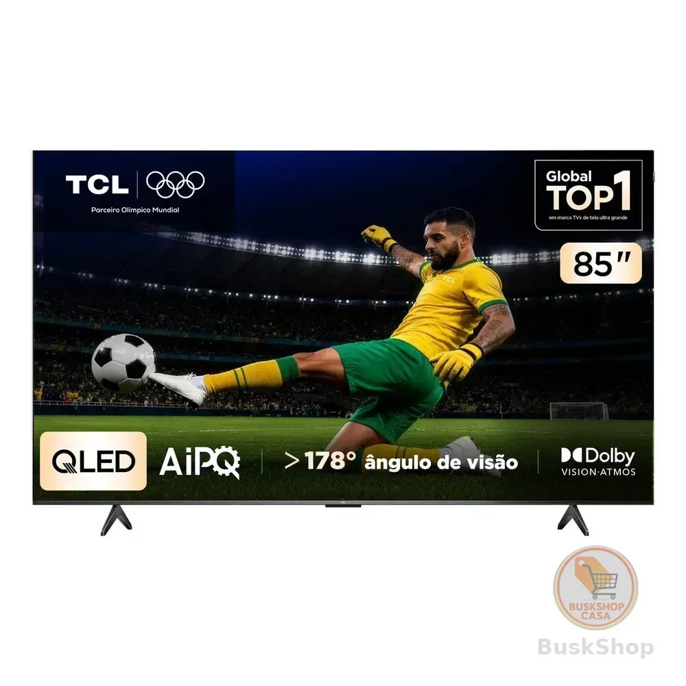 Smart Tv Tcl 85 Polegadas Qled 4k P7k Wifi Bluetooth Google Tv Hdr10+ Dolby Atmos Dolby Vision 85p7k