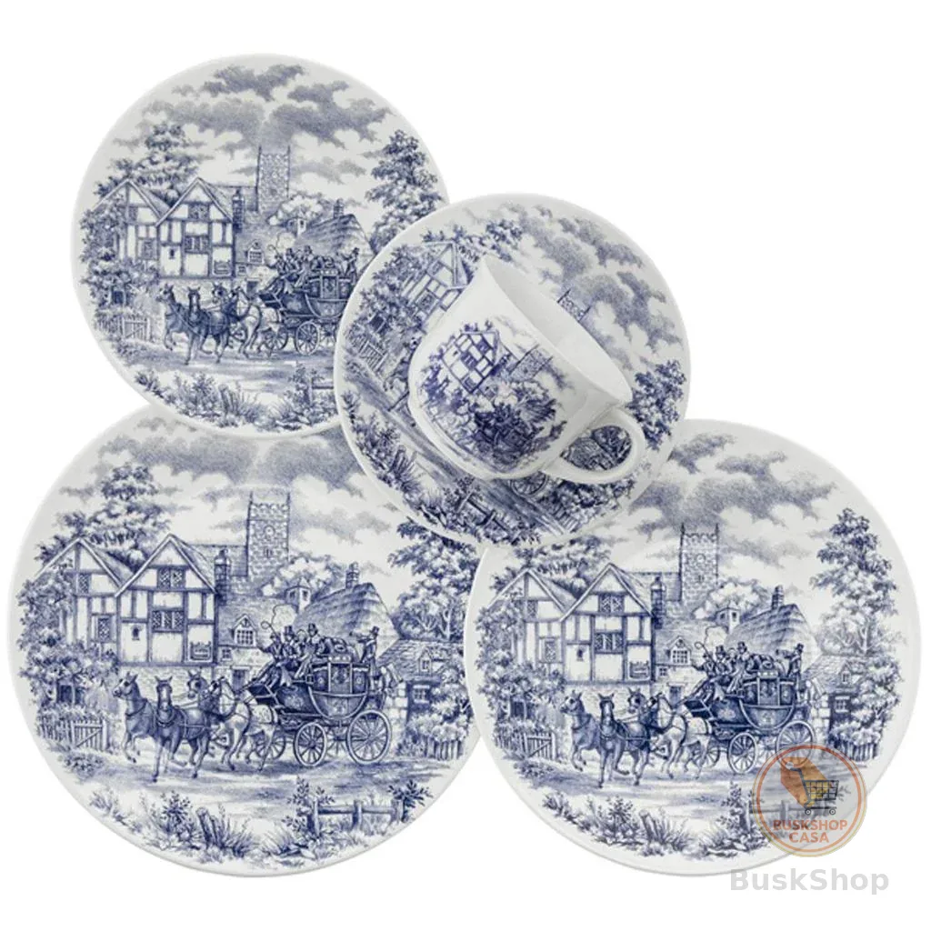 Aparelho de Jantar Oxford Donna Cena Inglesa 20 Peças Porcelana Completo