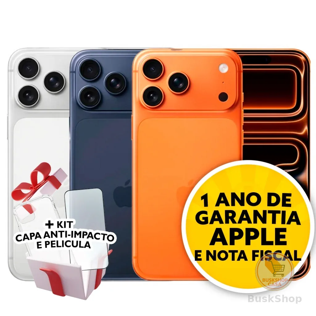 Celular IPhone 17 Pro E Pro Max 256GB 5G Dual E-sim Lacrado Original
