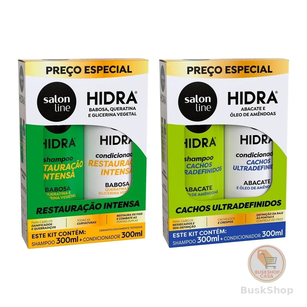 Kit Hidra Restaura e Define Cachos e Crespos Salon Line